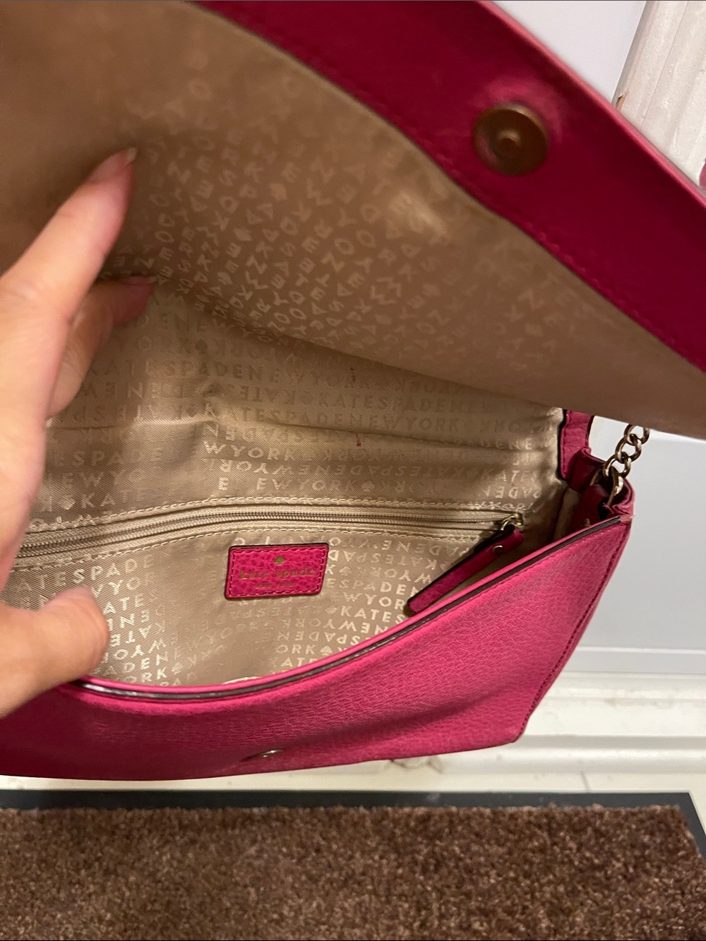 Kate Spade Kari Perri Lane Pink Leather Crossbody Shoulder Bag - Picture 6 of 7